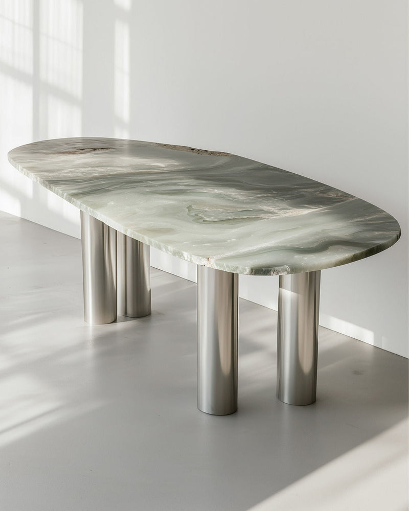 Oni Desk in Green Onyx by Slash Objects | The Oblist
