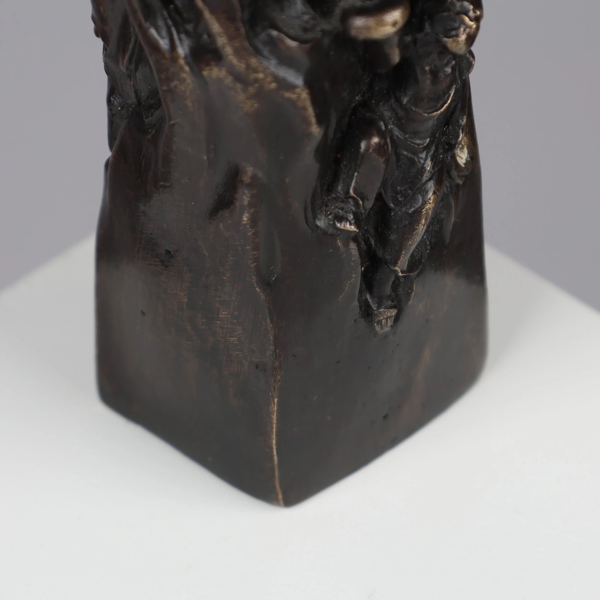 Bronze sculpture of 'Monks on a Mountain', by C.F. Woerffel — alternate view