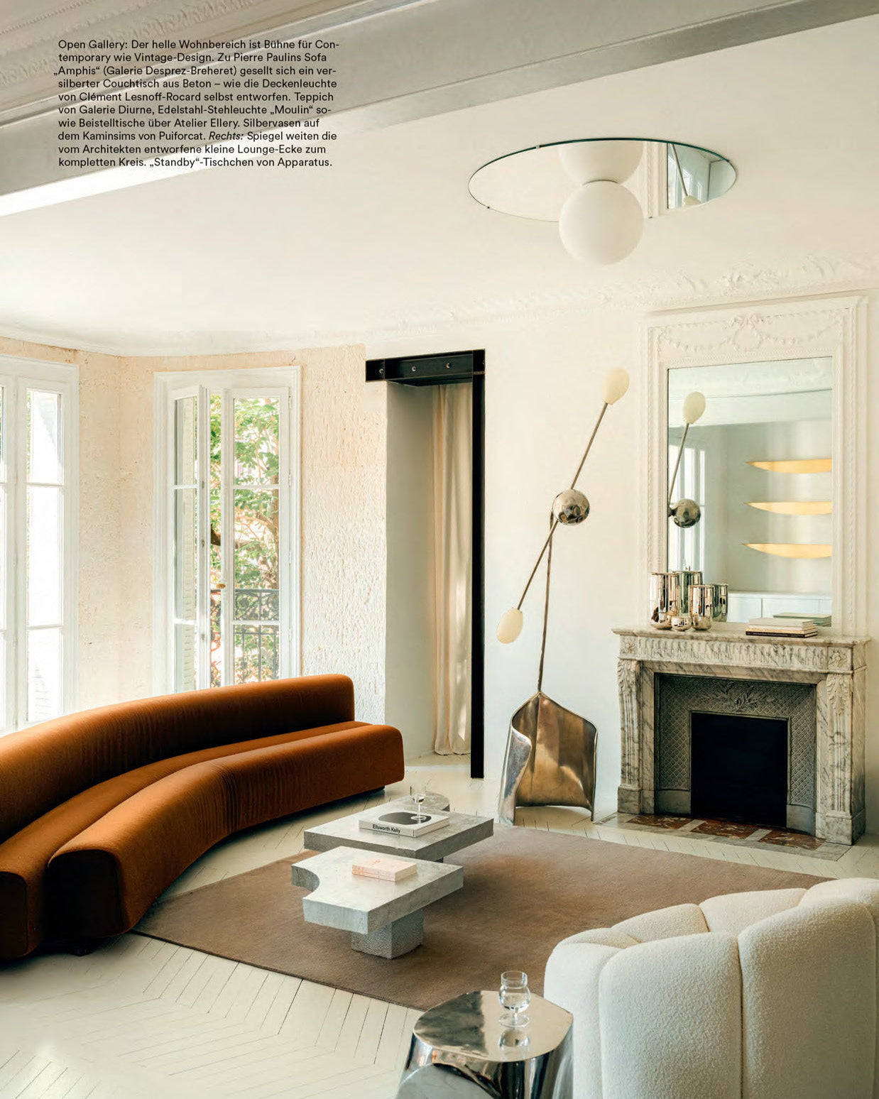 The MOULIN Floor Lamp in Polished Stainless Steel