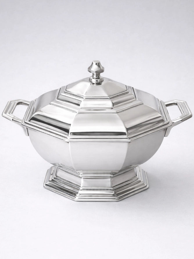 Vintage Serving Bowls in Steel - 1970s Italian Vintage Collection — detail view