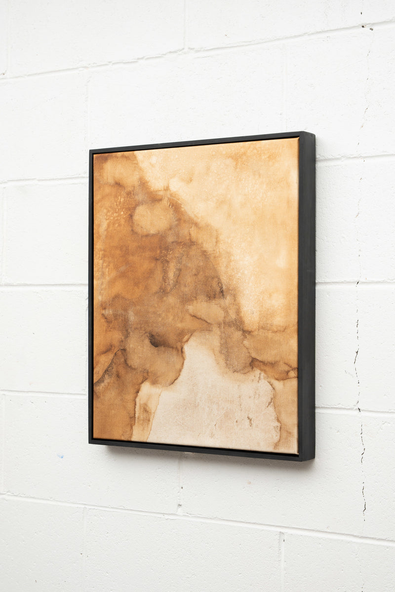 “Meet Me Where Time Stands Still,” Original Artwork — close-up of earthy tones in textured canvas