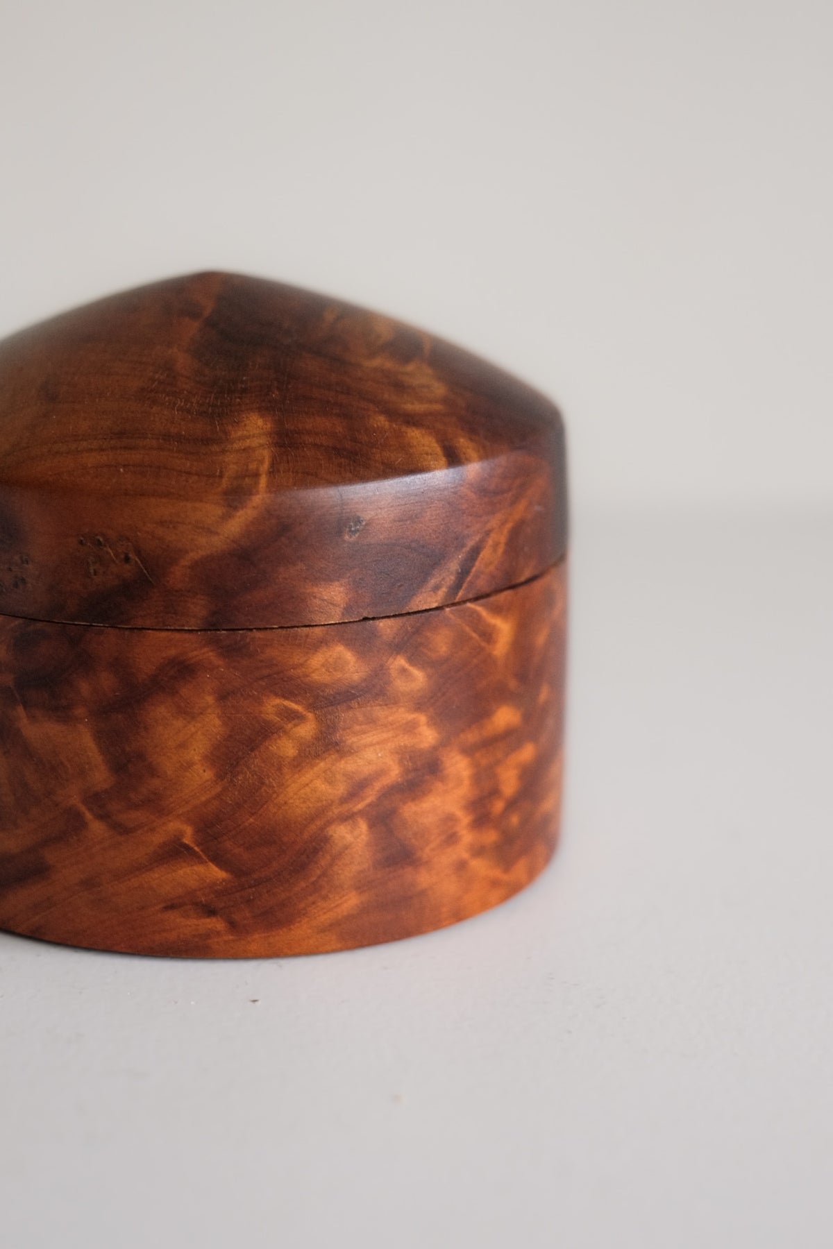 Vintage Burl Wood Jewelry Box Set — alternate view