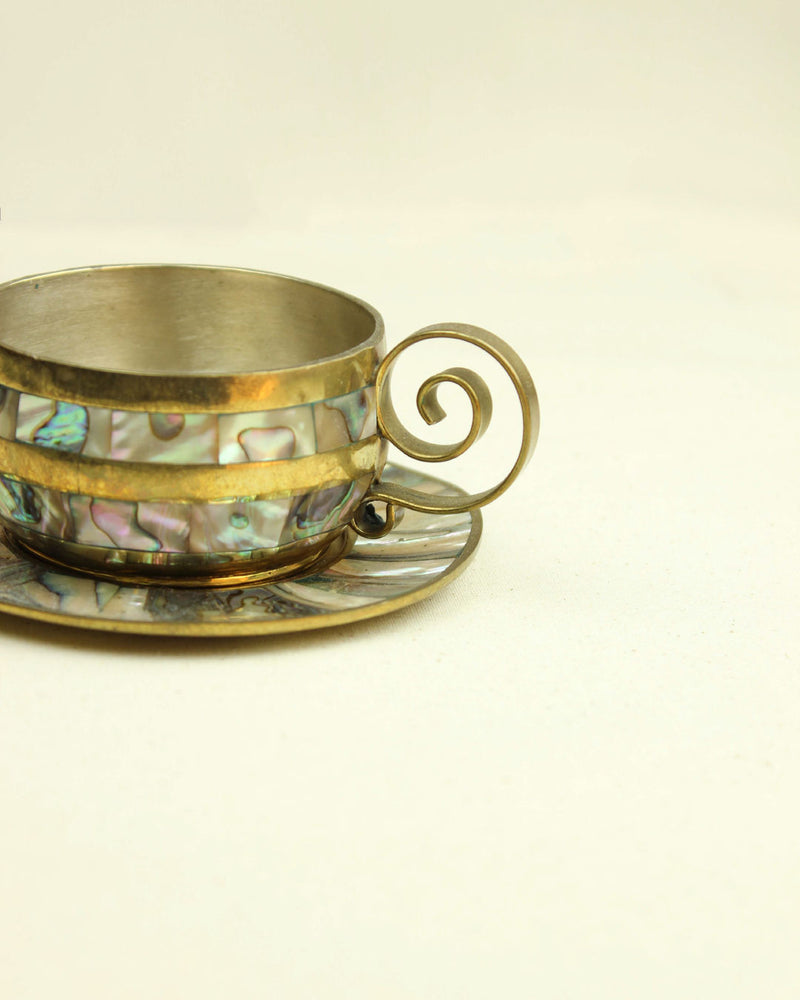 Abalone Mexican Cup — close-up of iridescent shell detail