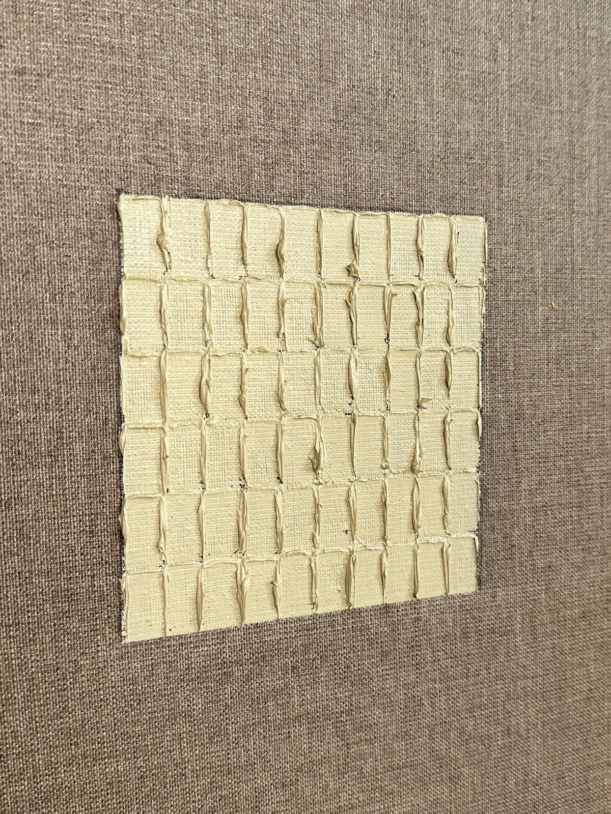 'Buff Titanium - Signature Linen' Painting — side angle