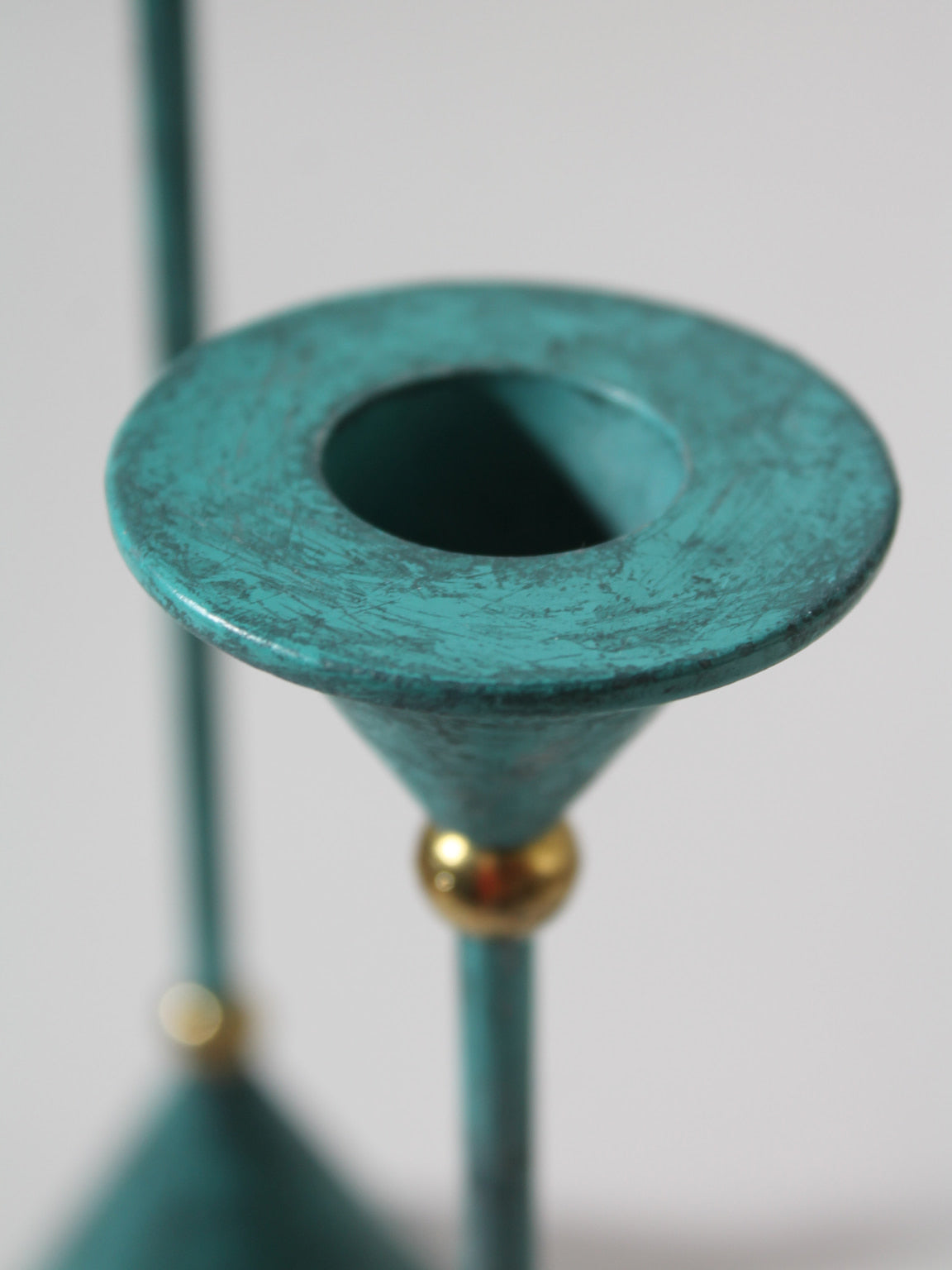 Memphis Design Metal Candle Holders Set, 1980s