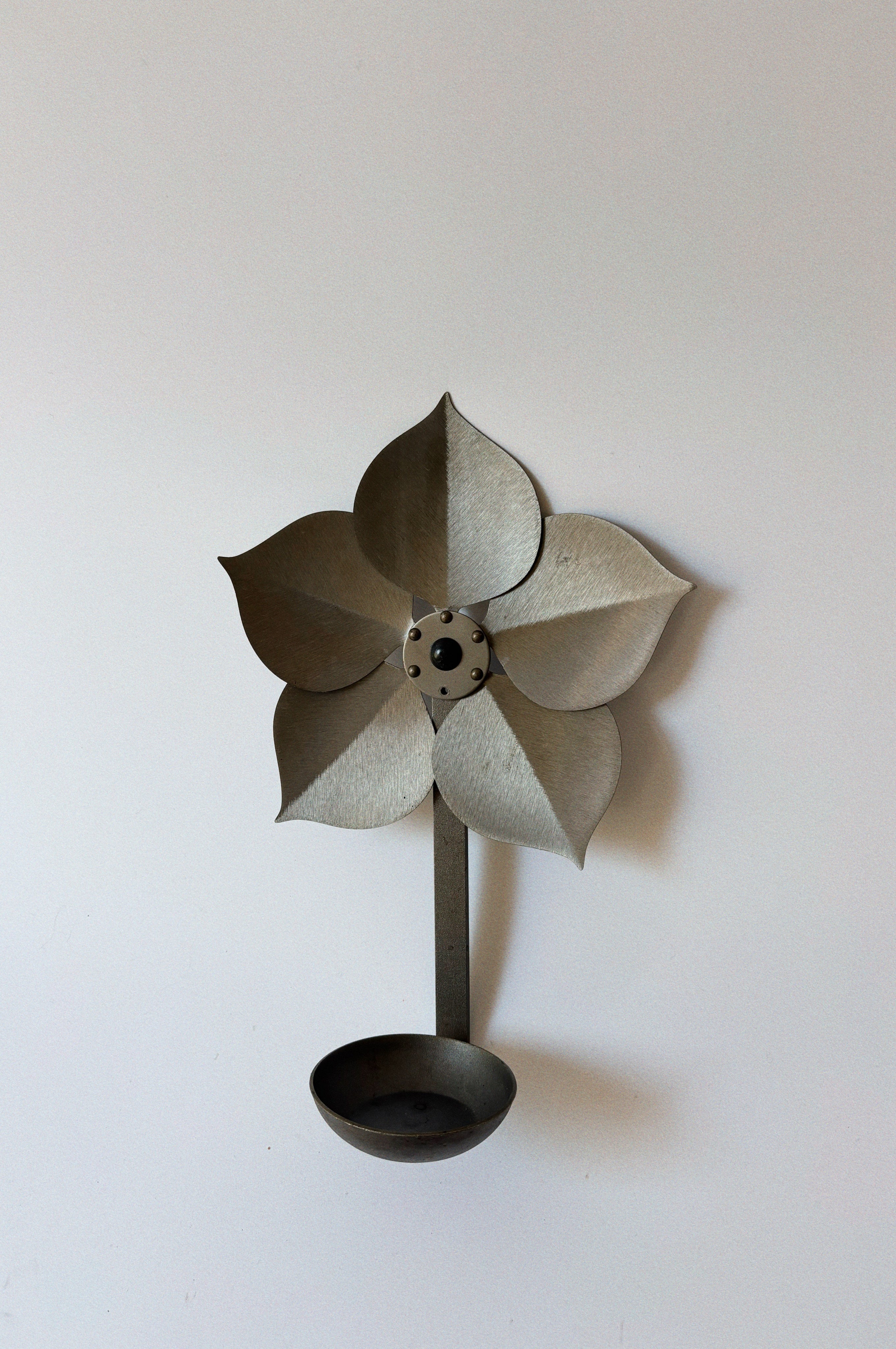 Metal Flower Wall Candleholder by Huerto | The Oblist