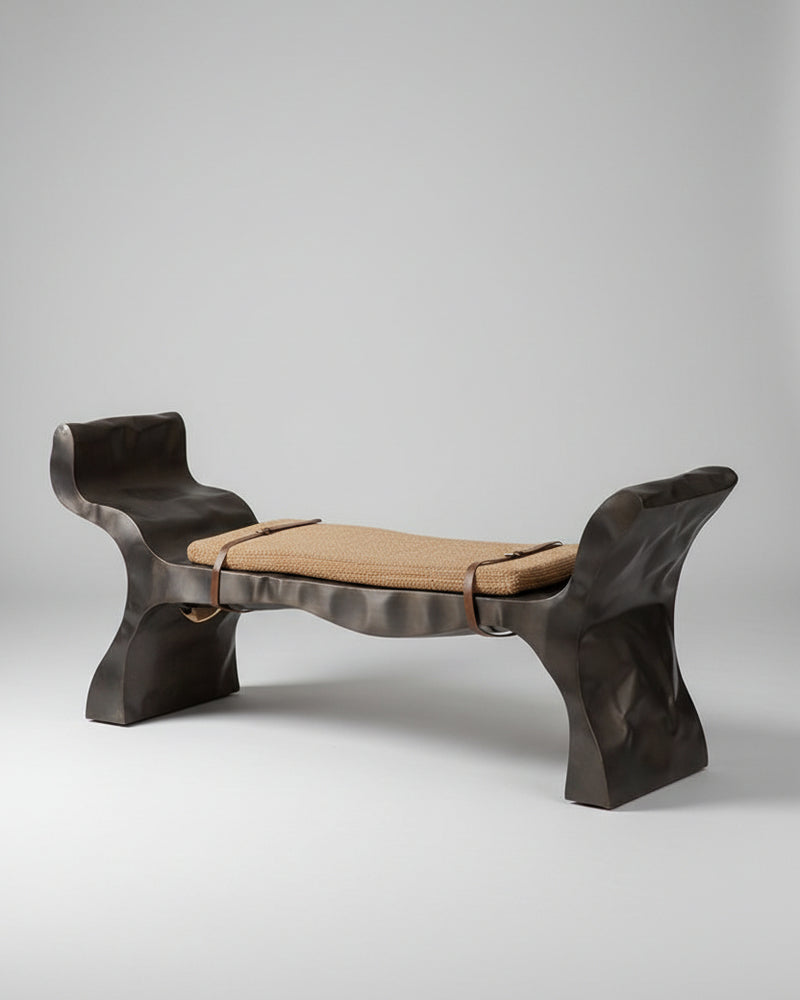 Stainless Steel Bench - Levitar Series by Nitush Aroosh by Nitush Aroosh | The Oblist