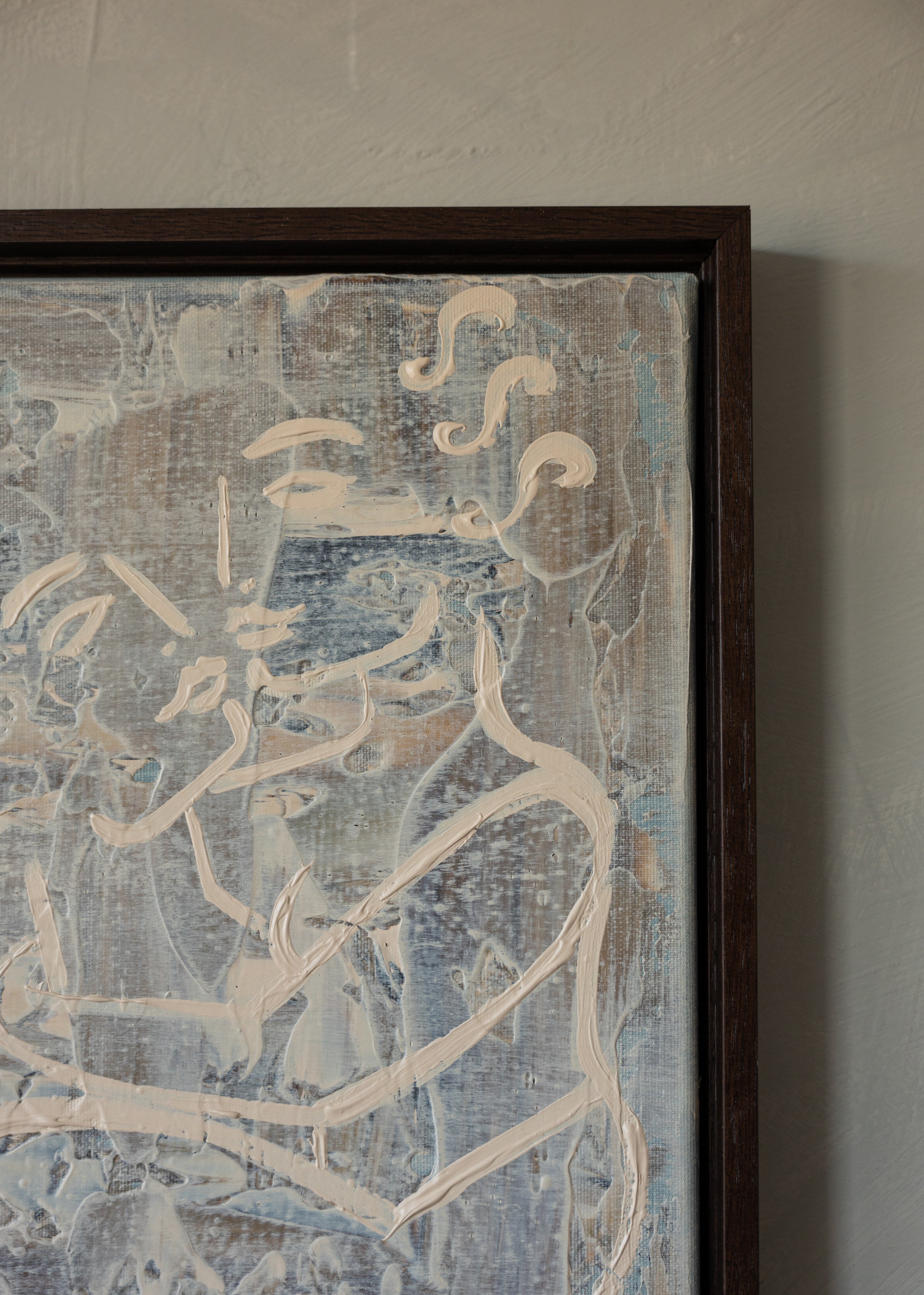Ours - Painting — close-up of textured canvas in modern setting