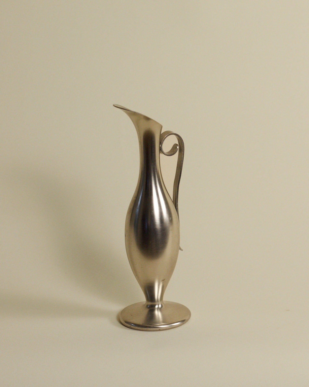 Sculptural Silver-Plated Pewter Pitcher by Mansión Luna | The Oblist