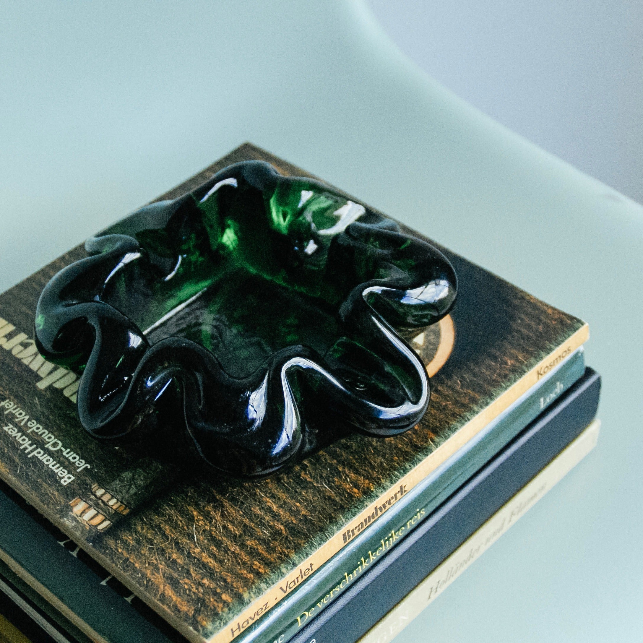 Organic Green Ashtray — side angle