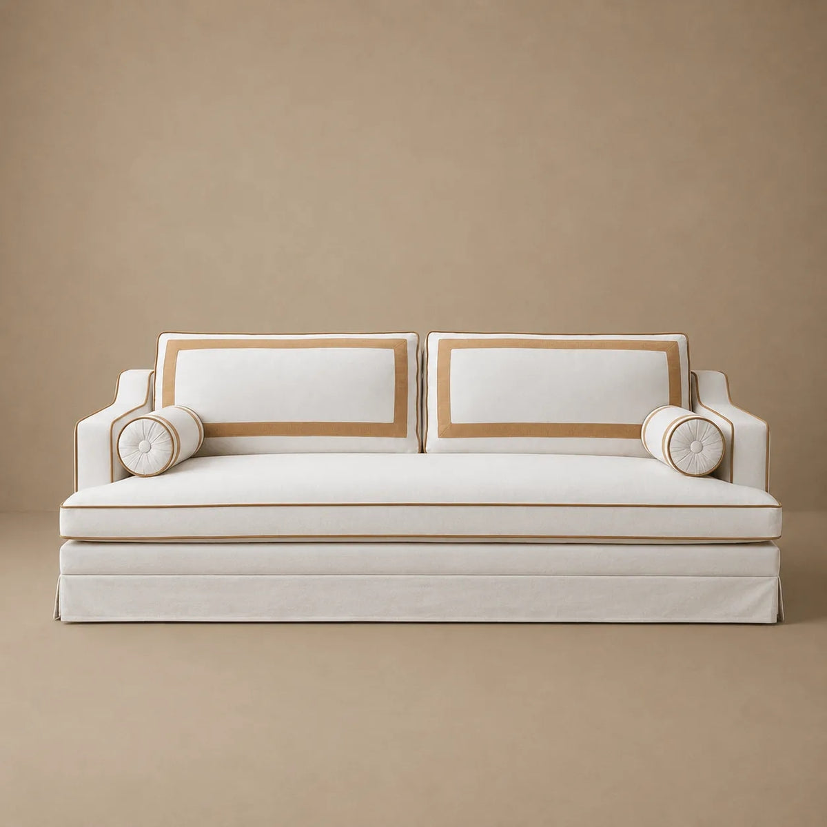 Orlando Sofa 230 cm - Mock Mohair Blush - Green Fringe by RIJD Interior — variant detail