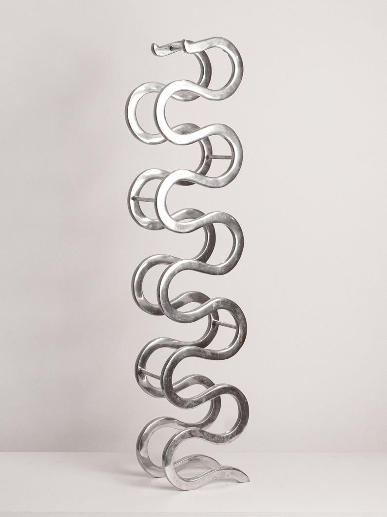 Post Modern Serpent Wine Rack- Sculptural Decor by Studio Ecubed | The Oblist