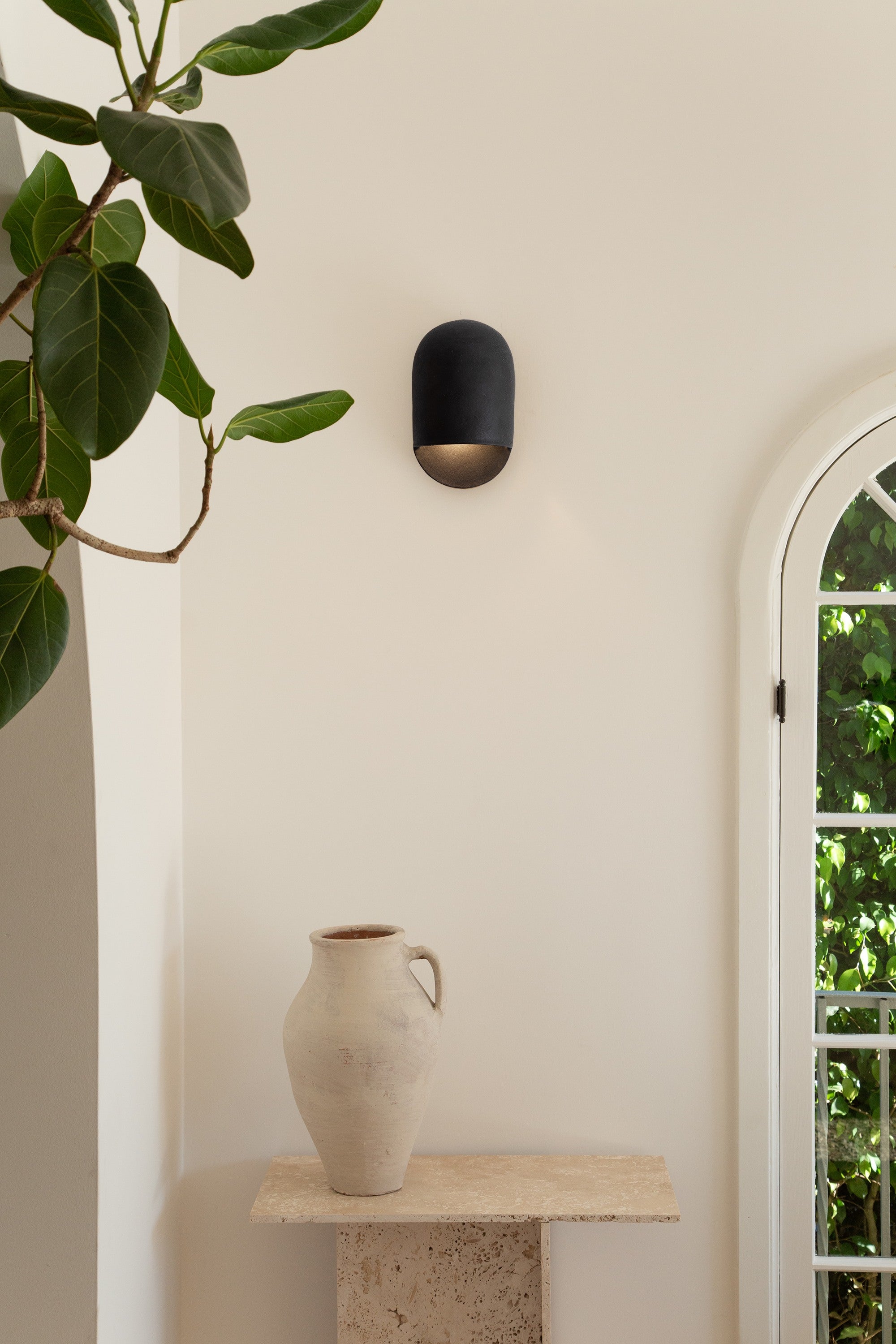 Tera Sconce Glazed — lifestyle setting