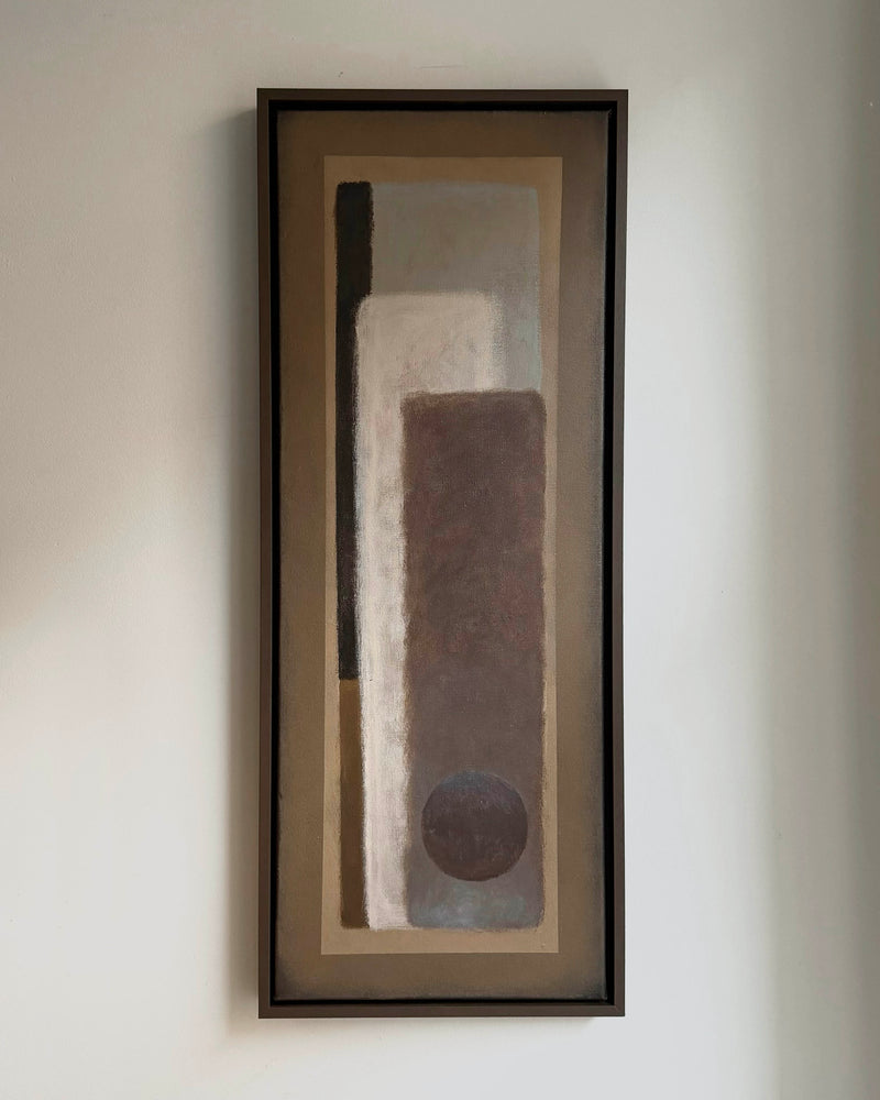 Mauve Sunset - Wood and Linen Painting Contemporary Style by Iris Bavelaar | The Oblist