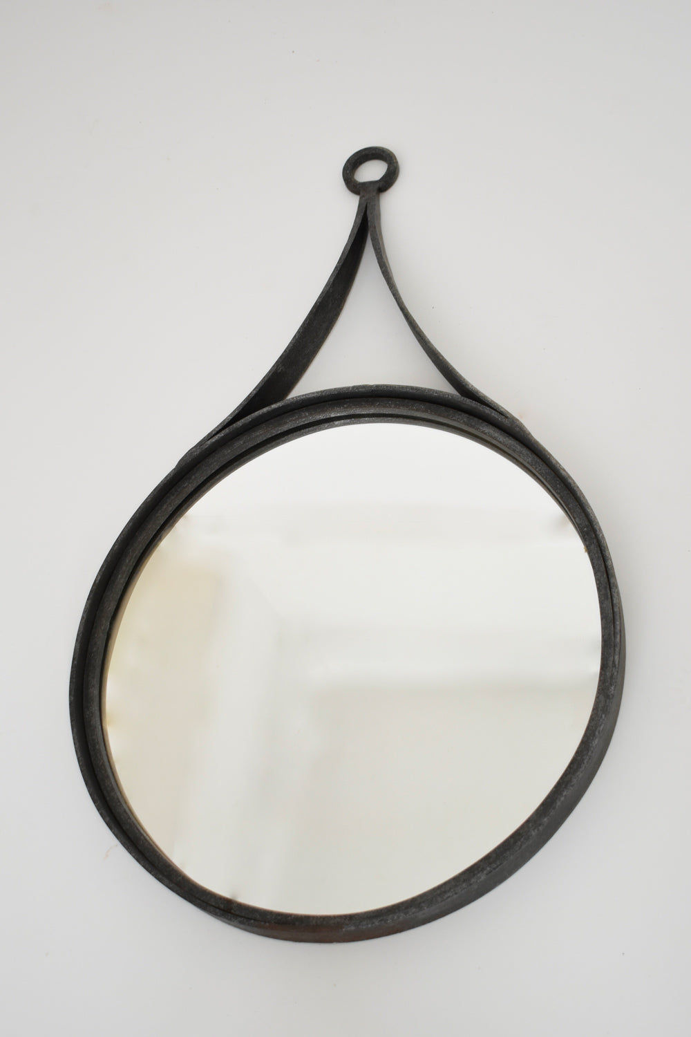 Marolles Style Brutalist Round Mirror, 1960s