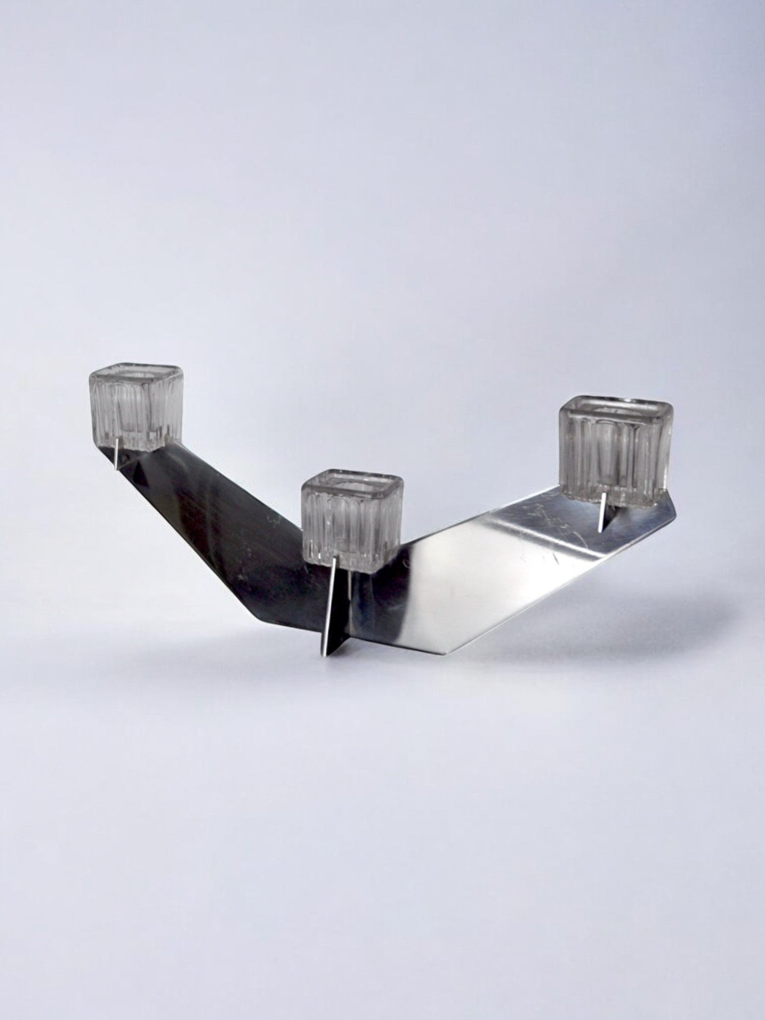 Peill & Putzler Candleholder, Germany, 1970s — angled view on light backdrop