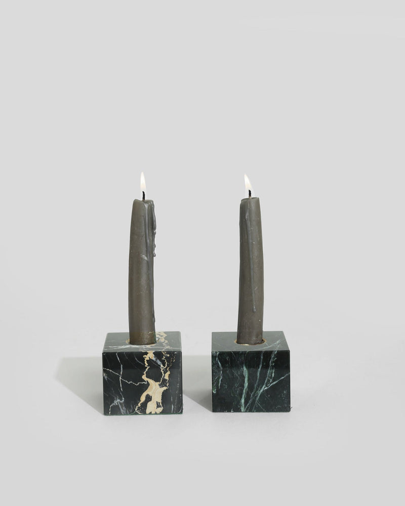 Nero Portoro Candleholder Set by Villa | The Oblist — handcrafted marble design
