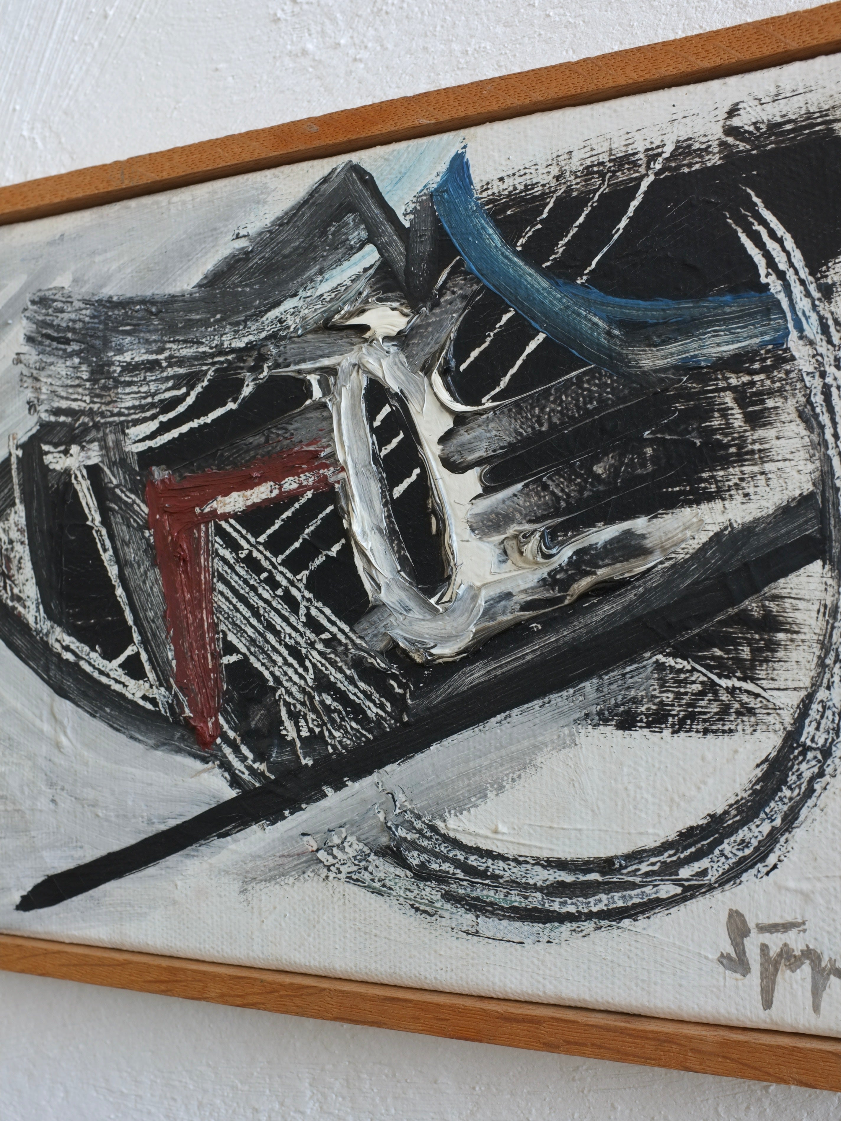 Peinture à l'huile abstraite Lars Sjögren, Suède, 1965