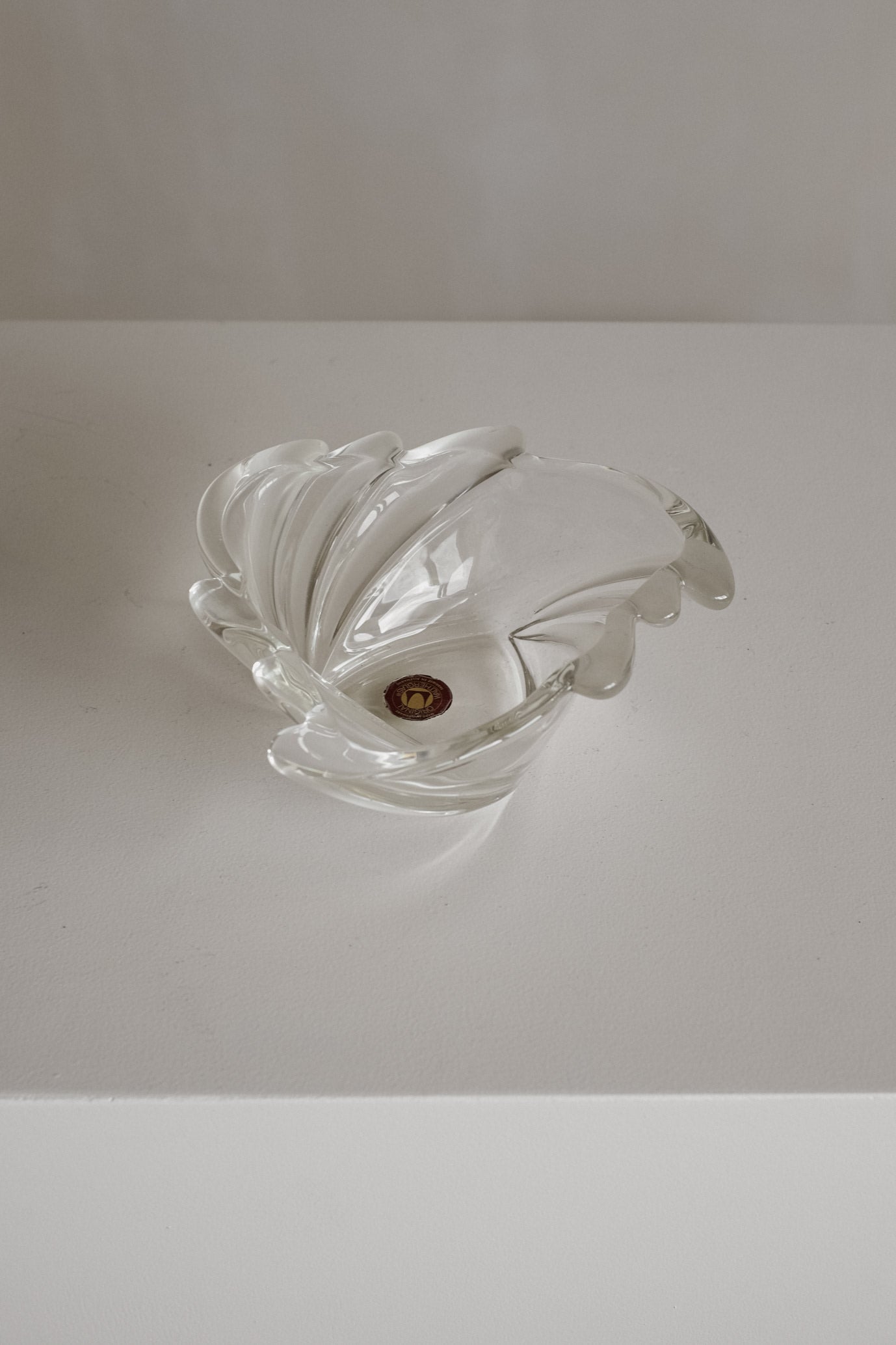 Vintage Glass Bowl by Walther Glas — side angle