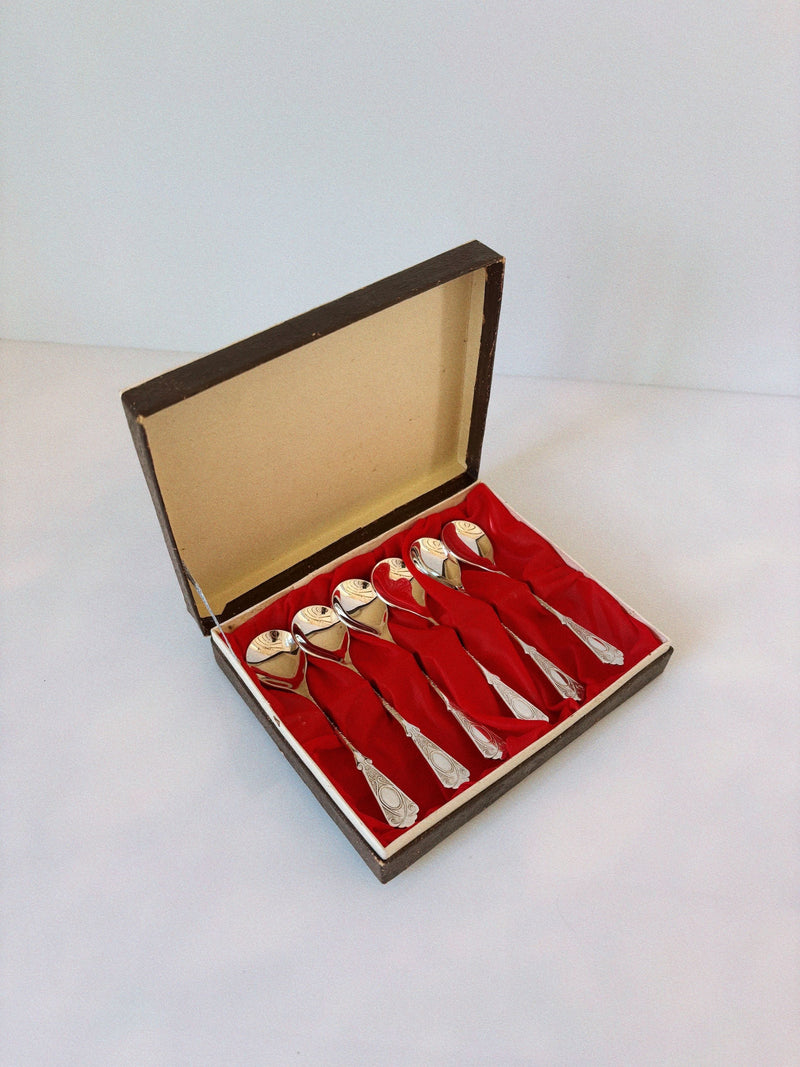6 Silver Plated Tea Spoons, 1970's Poland by Huerto | The Oblist