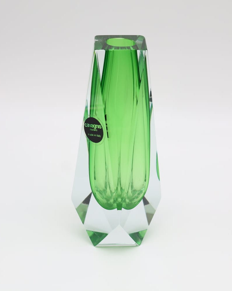 Murano Sommerso Faceted Vase by Alessandro Mandruzzato for Cavagnis (1970) by Forma Finds | The Oblist