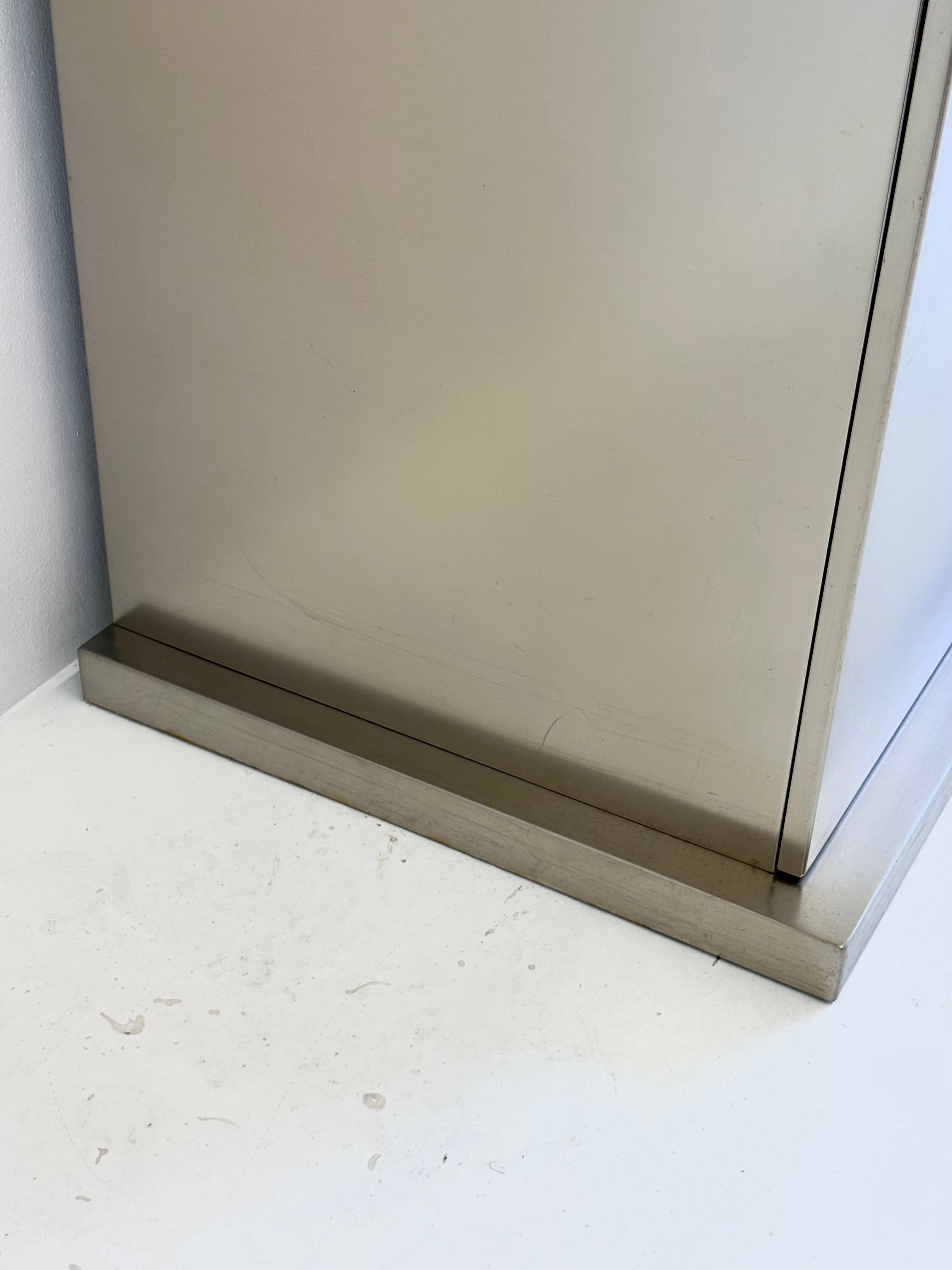 Postmodern aluminum bar cabinet from Belgochrom — view 10