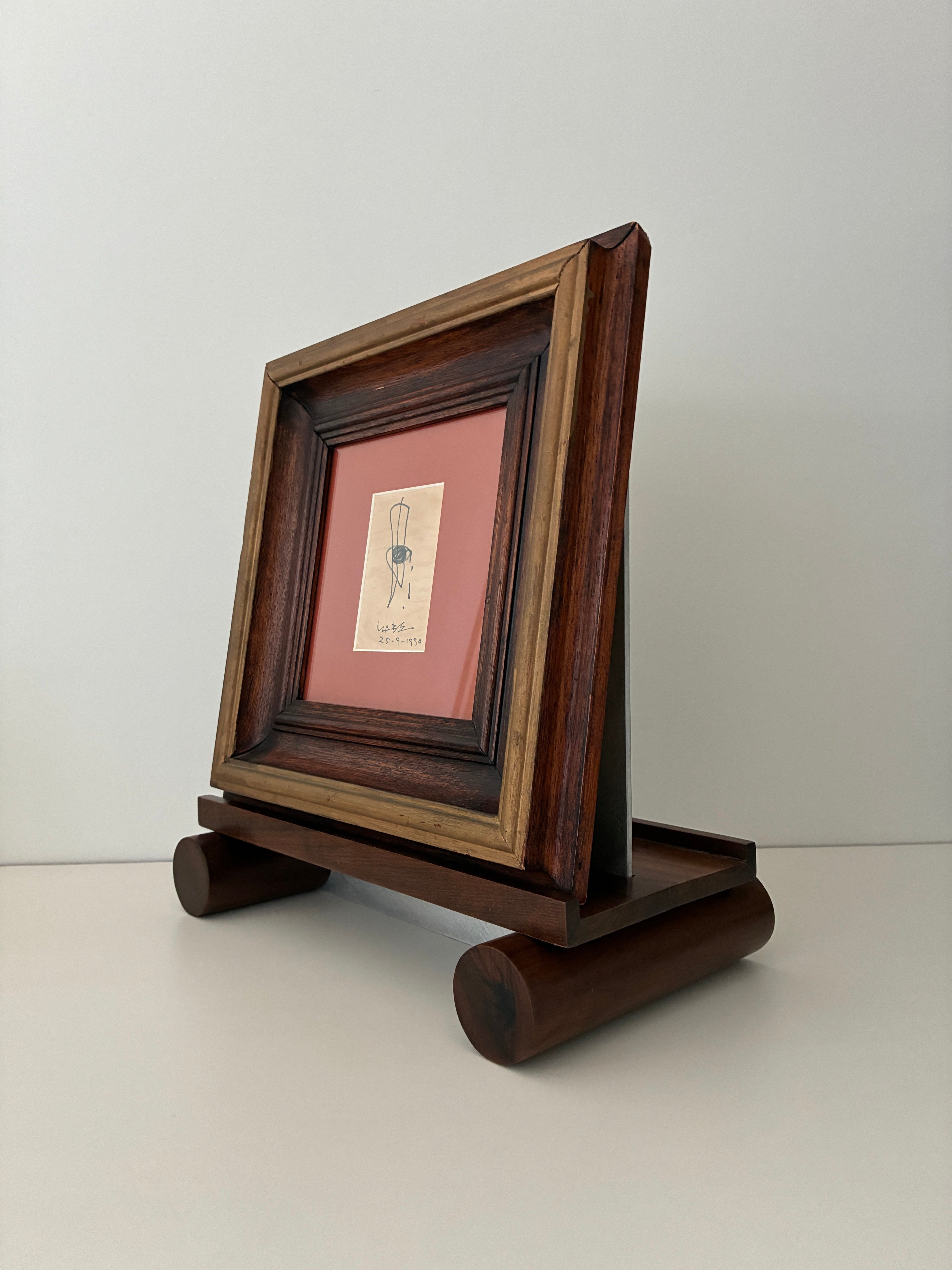 Maria Easel — angled view of handcrafted wooden frame