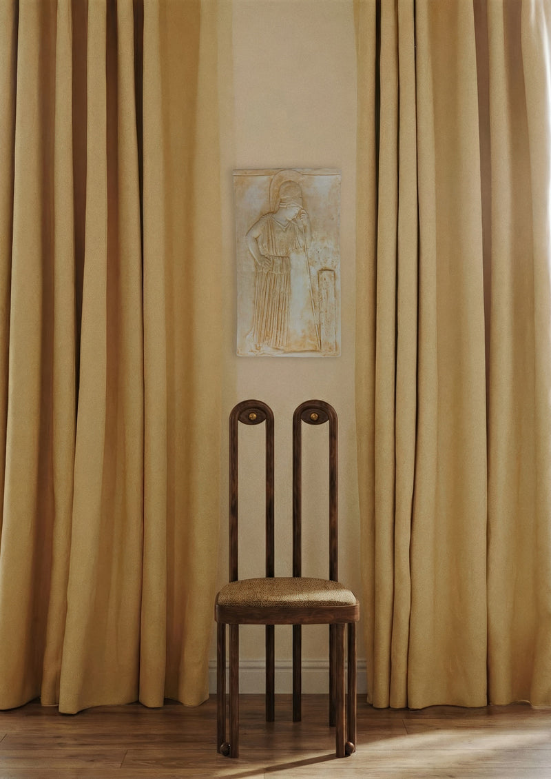 DĪDA Chair II – Solid Dark Walnut with Dedar Upholstery by VandaVee | The Oblist