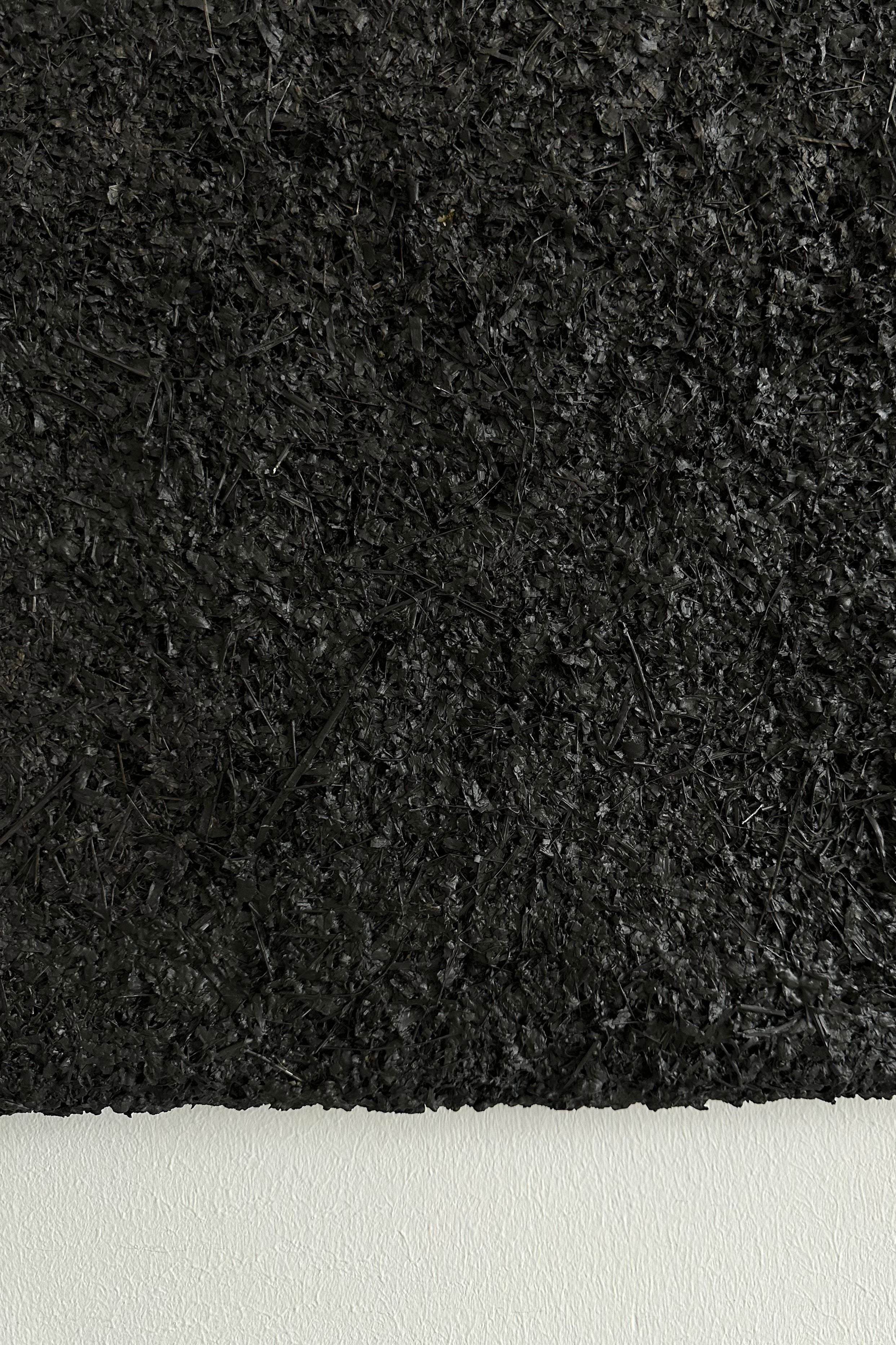 ARCHE 01' sculptural wall art — back view showing textured black surface