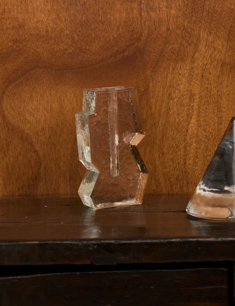 Sculptural Unifleur / Stem Vase in European glass c. 1960-70 by DIG IN JAPAN | The Oblist