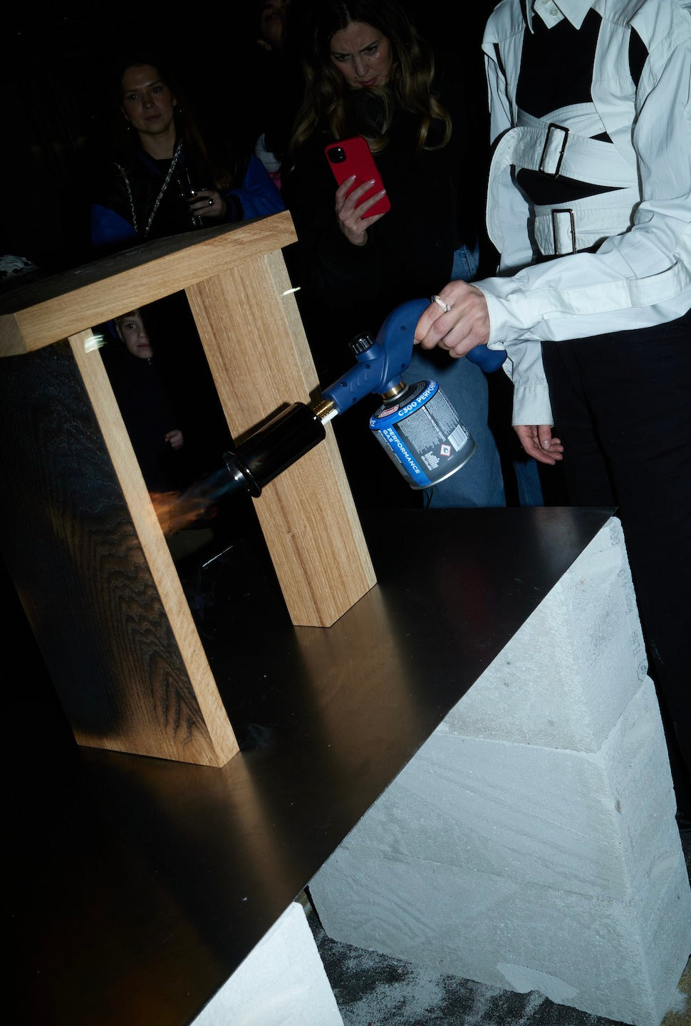 PERFORMACE SIDE TABLE IN BURNT OAK — alternate view