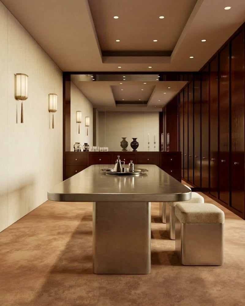 Stainless Steel Dining Table  by KASANAI | The Oblist