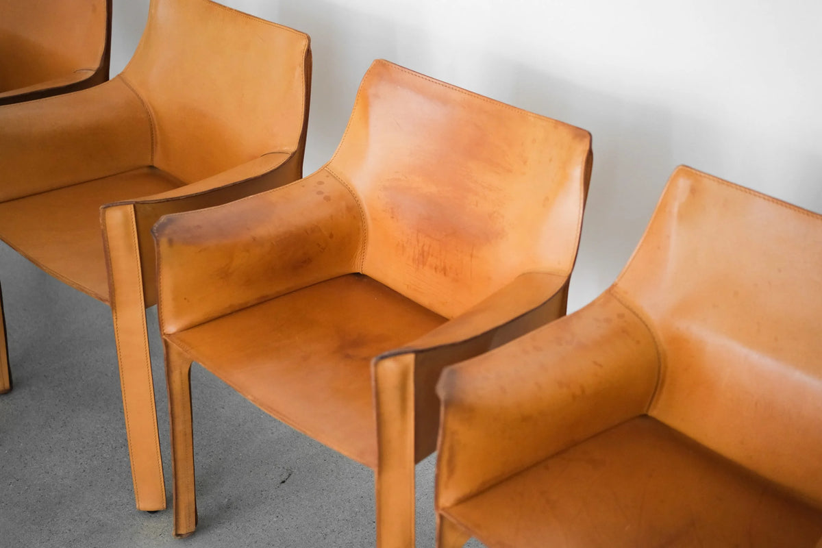 Cab 413 by Mario Bellini for Cassina — Set of 7 — lifestyle setting