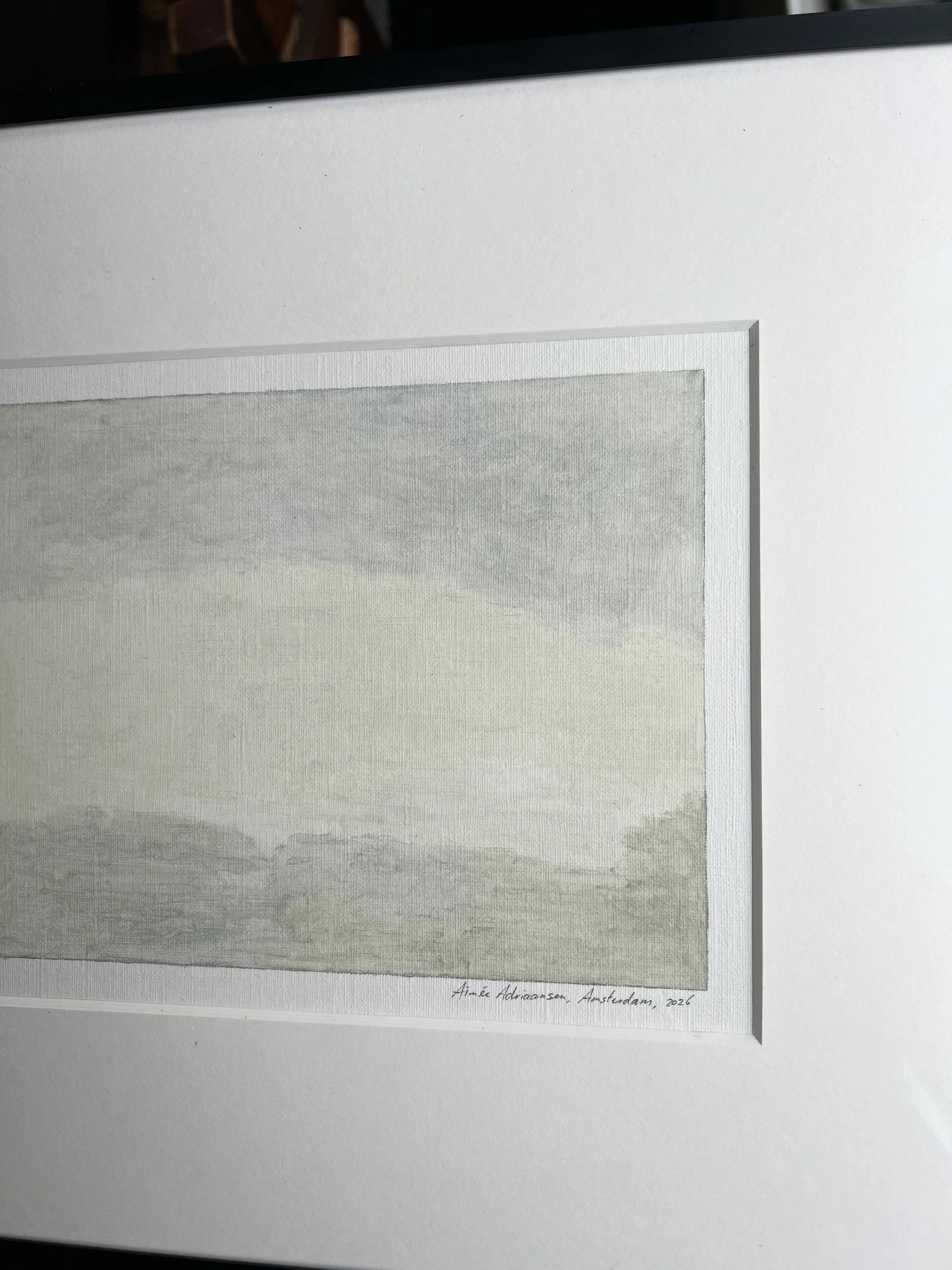 Oil Painting on Paper - 22 — top view of muted landscape colors