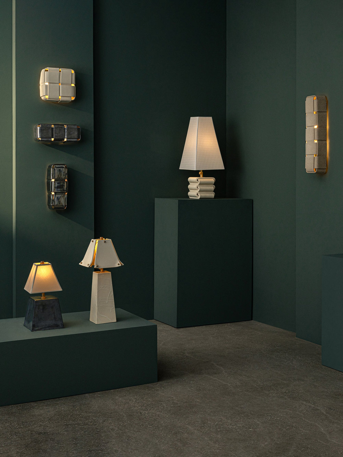 Stria 3 Sconce, Obsidian — additional view