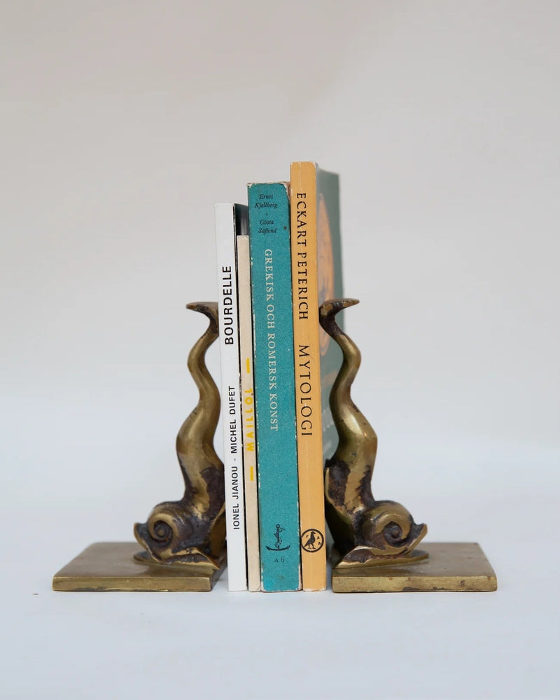 Sculptural Bronze Fish Bookends by Galerie Storm | The Oblist — handcrafted bronze, modern design