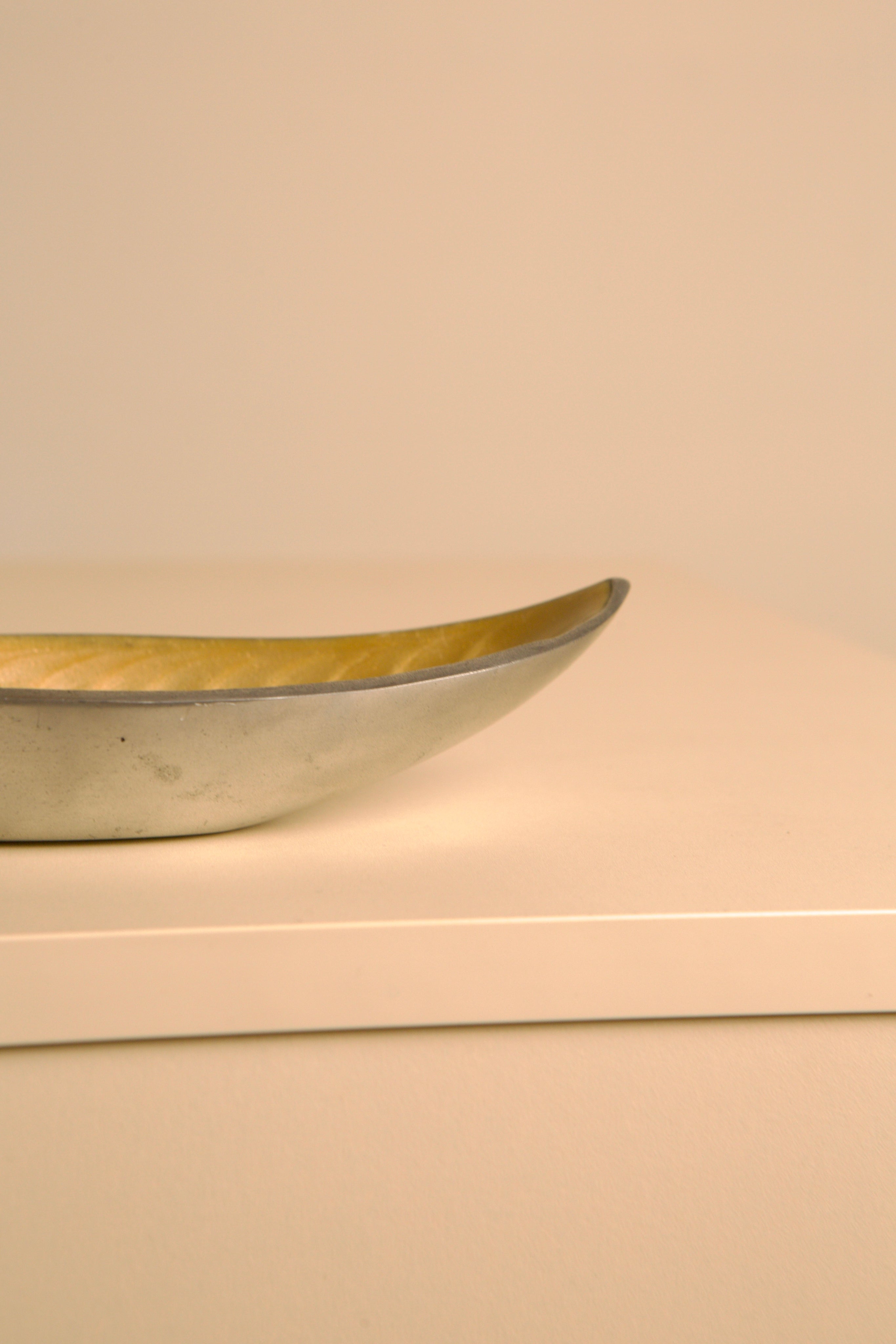 "Galassia" Aluminium Catchall Dish by Brandani, 1980s — side angle