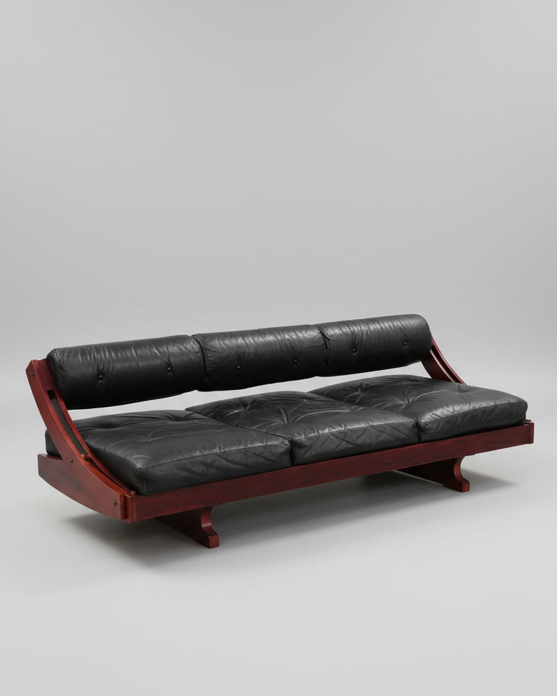 Gianni Songia GS195 Sofa / Daybed for Sormani by Introverso | The Oblist — black leather, modern design