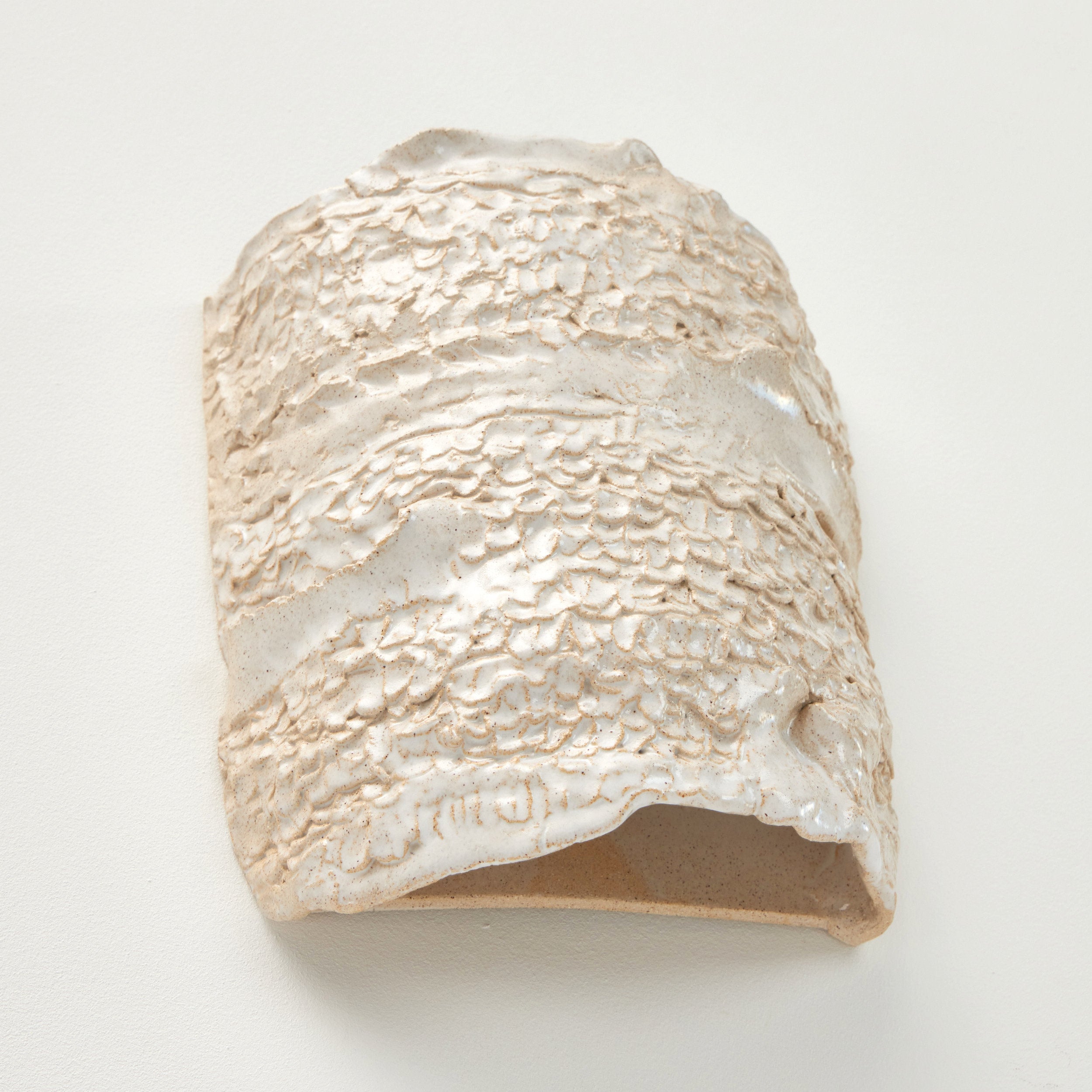 Casa Wall Light No3 — side angle showing textured ceramic surface