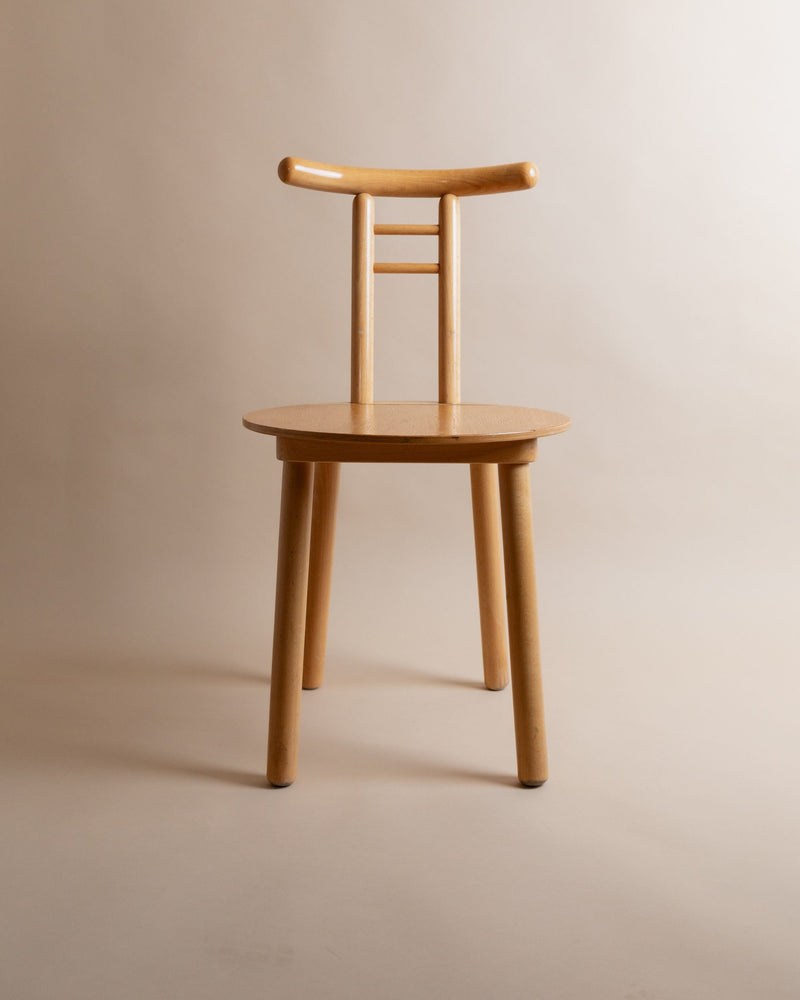 Wooden Chair, Italy 1980s by Bottega Jacobs | The Oblist — handcrafted light wood design
