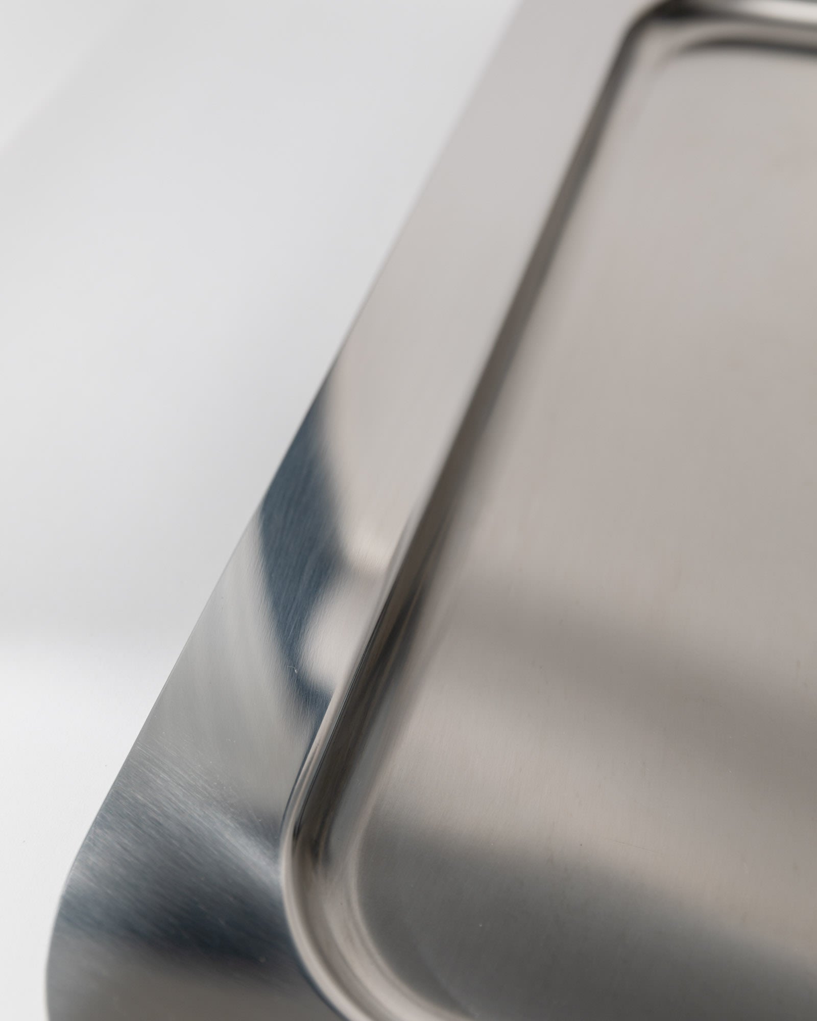 1980s Stainless Steel Tray, Gold Rope Handles by Inoxpran, Italy