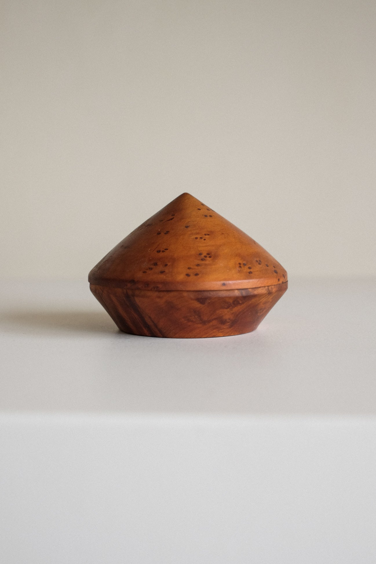 Vintage Burl Wood Jewelry Box Set — lifestyle setting