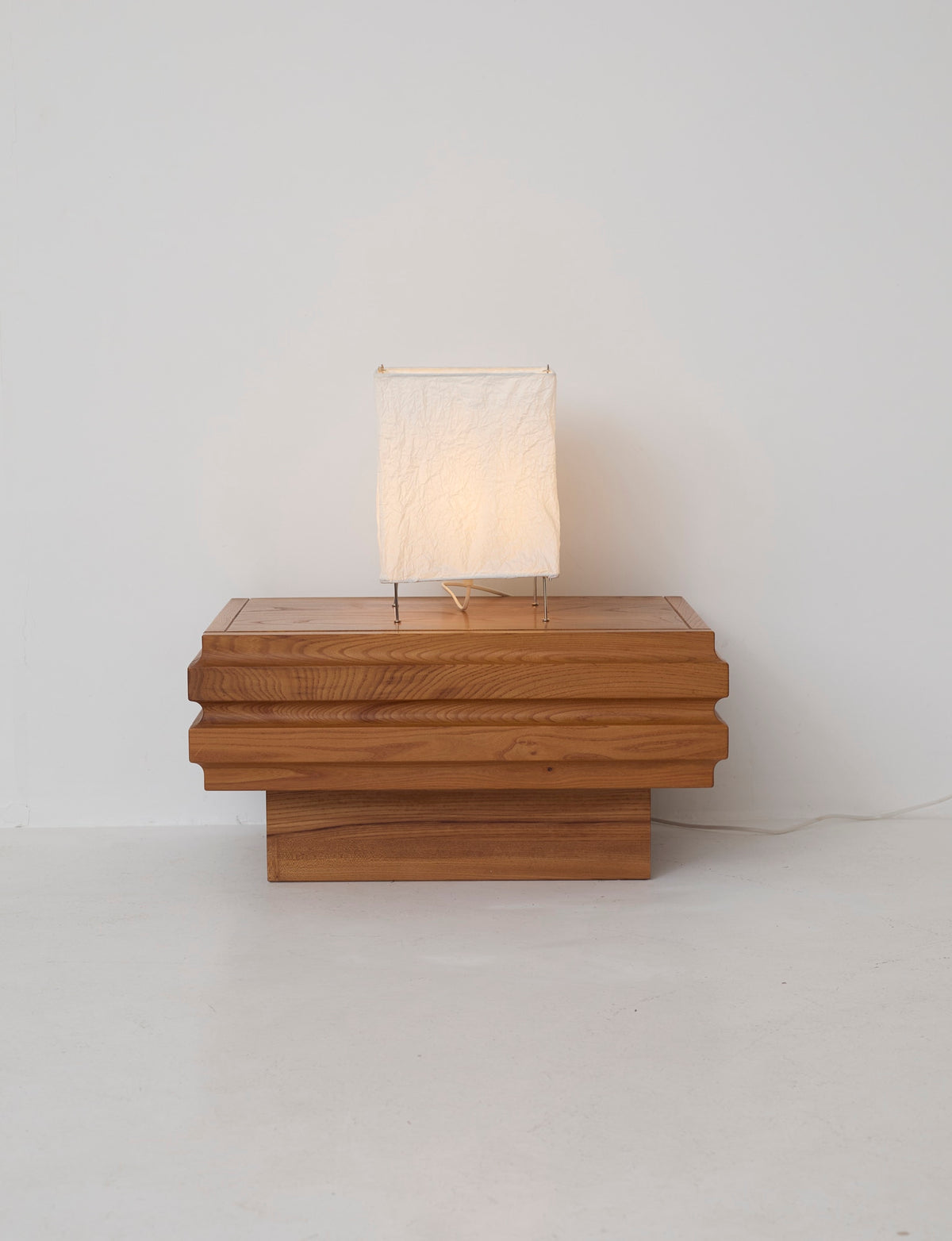 Regain Normandie one-drawer side table in solid elm by DIG IN JAPAN | The Oblist