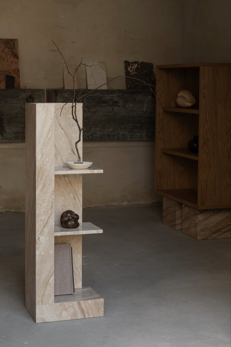 CONE Marble Shelf — close-up of light marble texture in interior setting