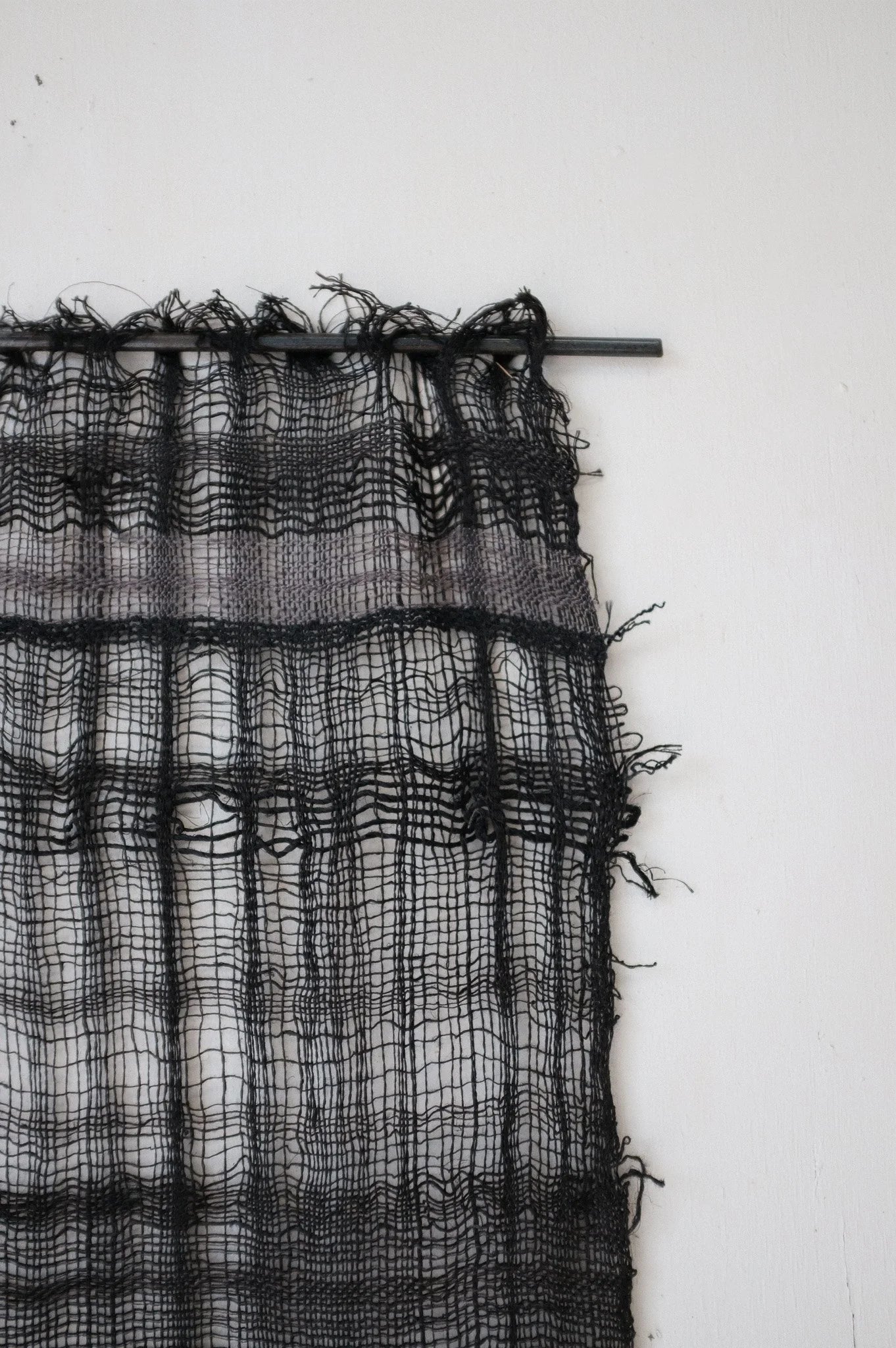 Net VI - Handwoven Wall Hanging by Emma Shepherd — side angle