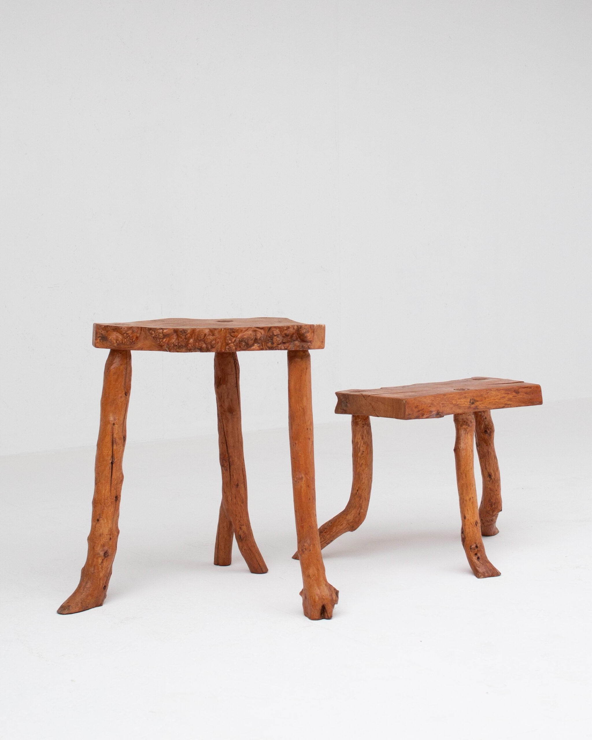 Organic Rootwood Side Tables Set by Malata Antwerp | The Oblist