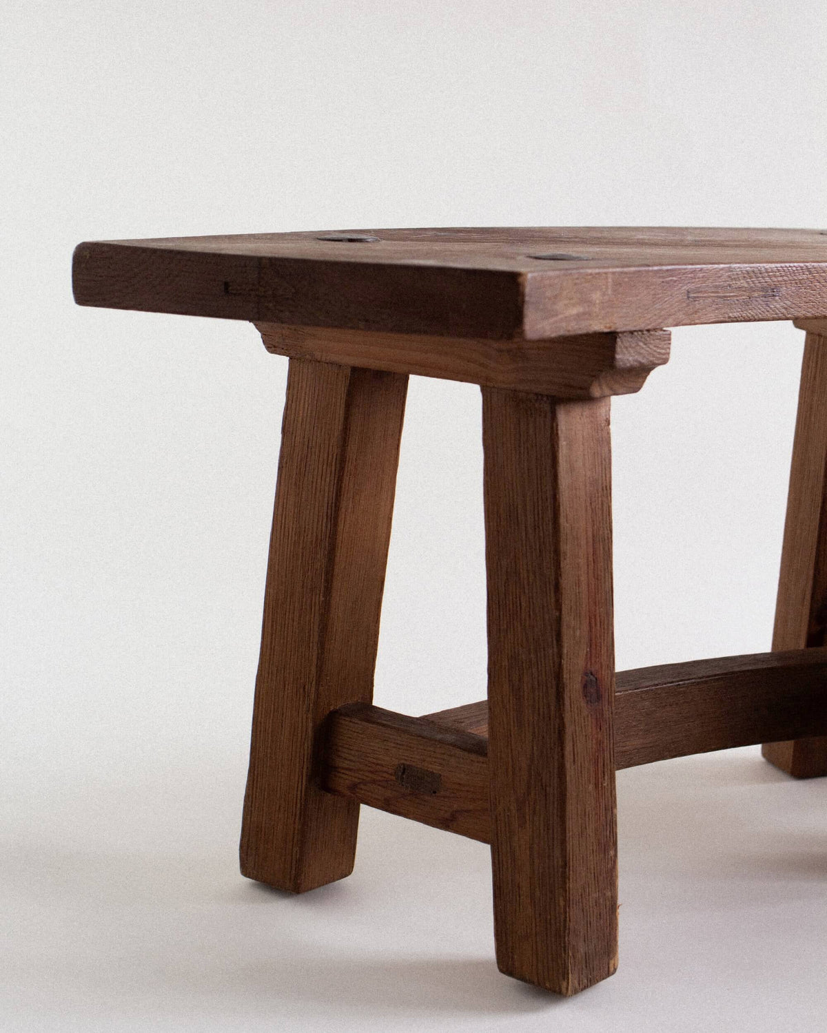 French Brutalist Curved Benches — detail view