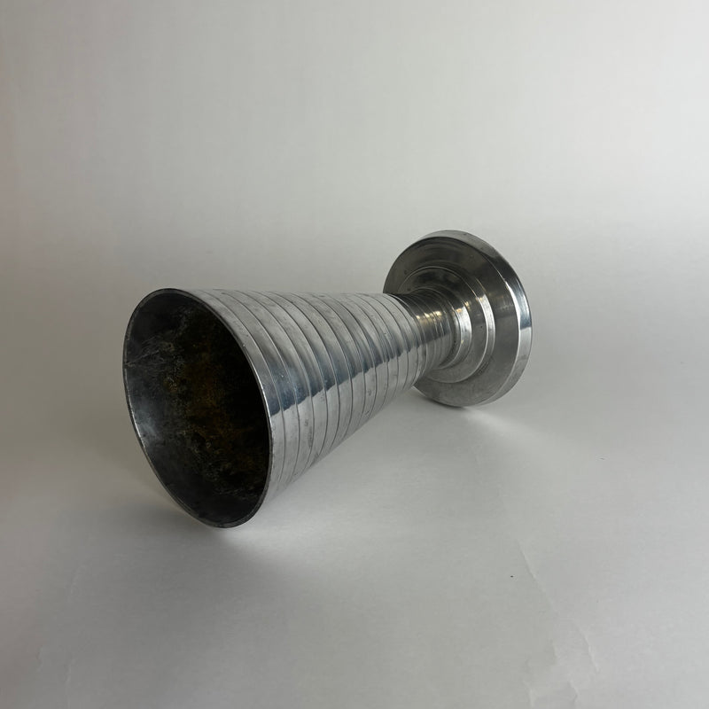 Art Deco Aluminum Vase  — detail view