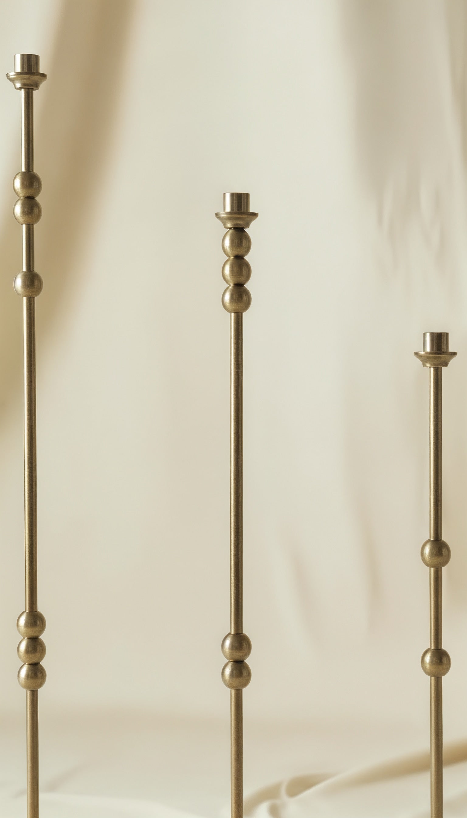 Bougeoirs en Laiton Brossé - ASHA I Style Contemporain