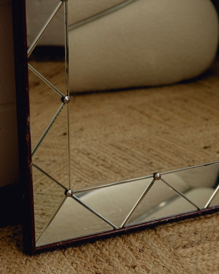 Miroir Suédois Longueur Complète de Style Milieu du Siècle